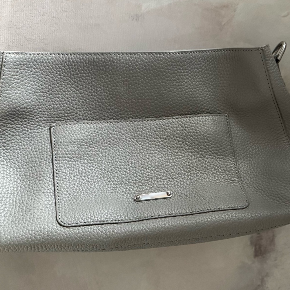 Rebecca Minkoff Darren East/West Leather Shoulder Bag in Dove Gray - Picture 9 of 16
